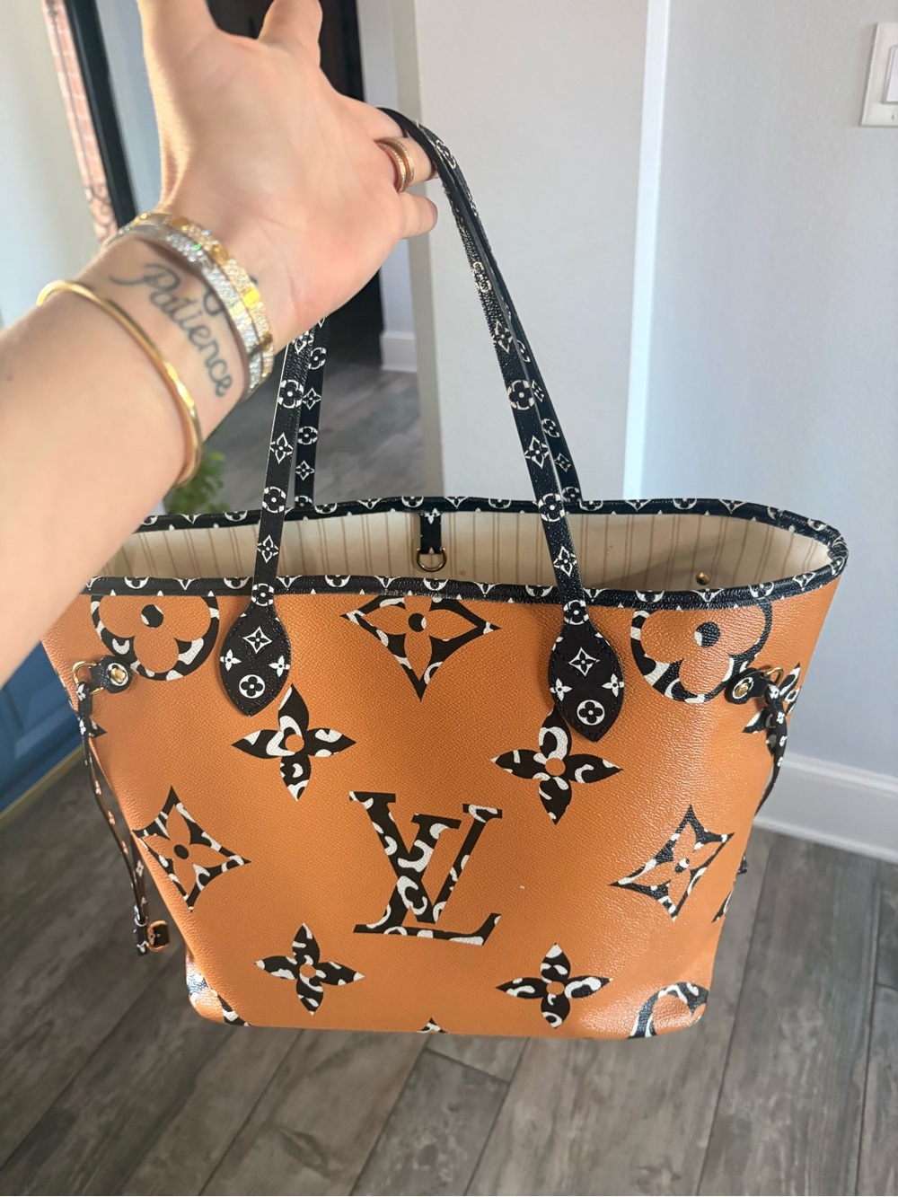 Louis Vuitton Orange lMonogram Canvas Tote Bag